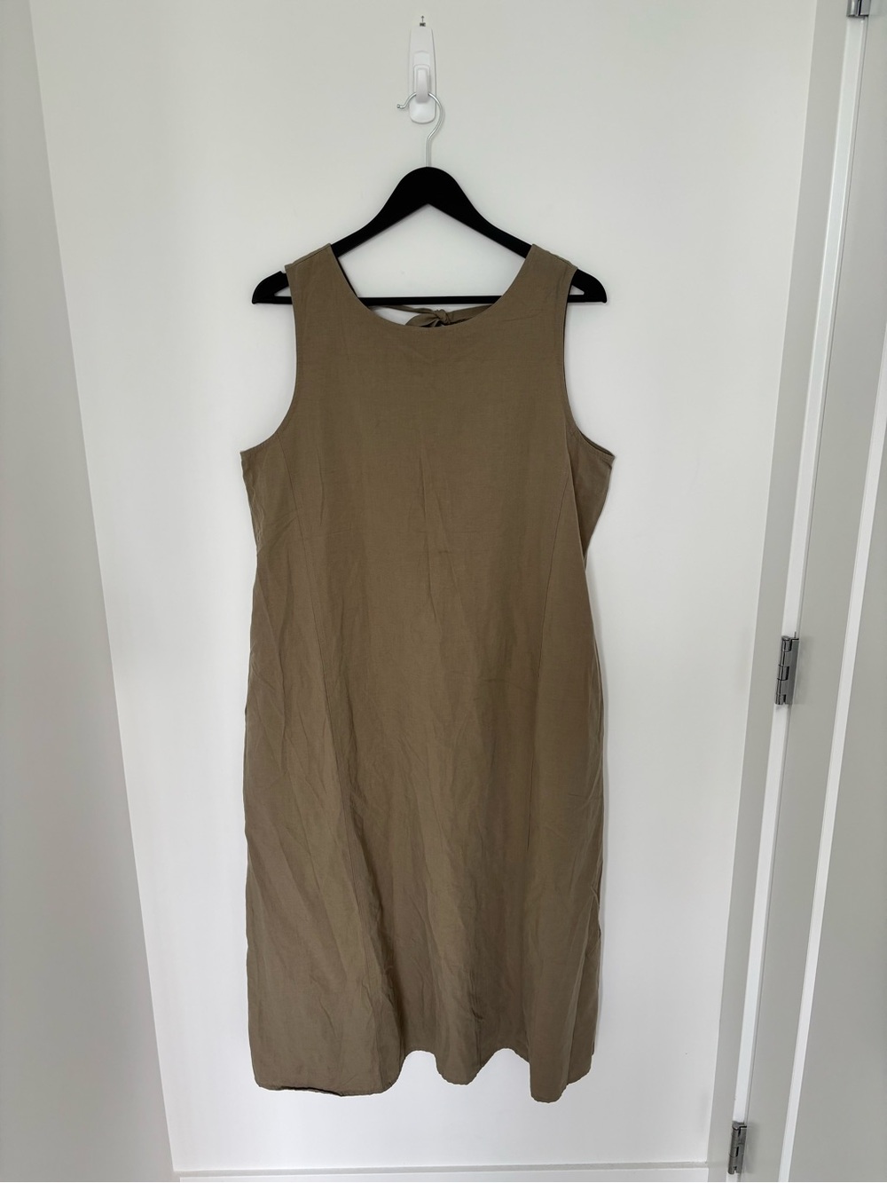 ID Korean Fashion Linen Blend Sleeveless Dress – Relaxed Lagenlook – Pockets –